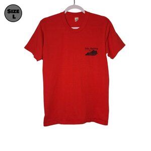 VINTAGE Lake Barkley State Park Kentucky USED Shirt (L, Single Stitch, Red)